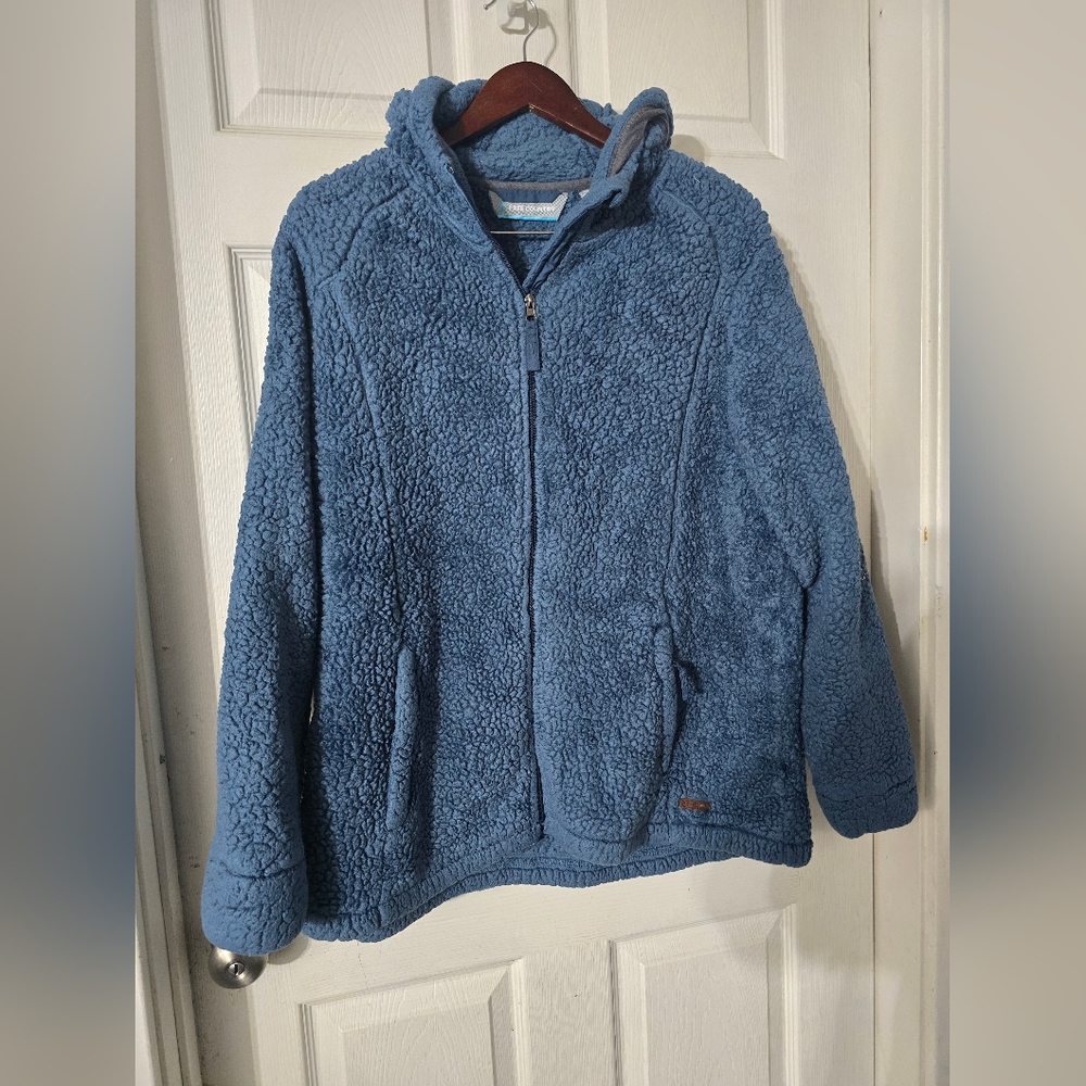Women's Free Country Fleece Sherpa Hooded Jacket Sz 2X - Picture 2 of 7